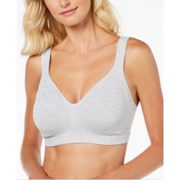 Playtex 18 Hour Ultimate Lift and Support Wirefree Bra Grey Heather Size 38C - Picture 1 of 1